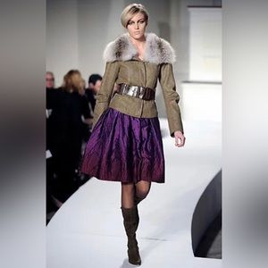 OSCAR DE LA RENTA 💜 RARE ombre box-pleat circle skirt 💜 2008 runway